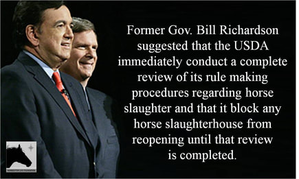 Bill Richardson, Tom Vilsack, Horse Slaughter